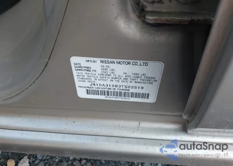 2003 Nissan Maxima Se from USA, damaged, VIN JN1DA31D83T502519
